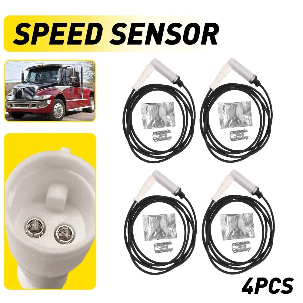 4X ABS Wheel Speed Sensor 970-5012 for Volvo VNL Mack CHU CXU (2000–2023)