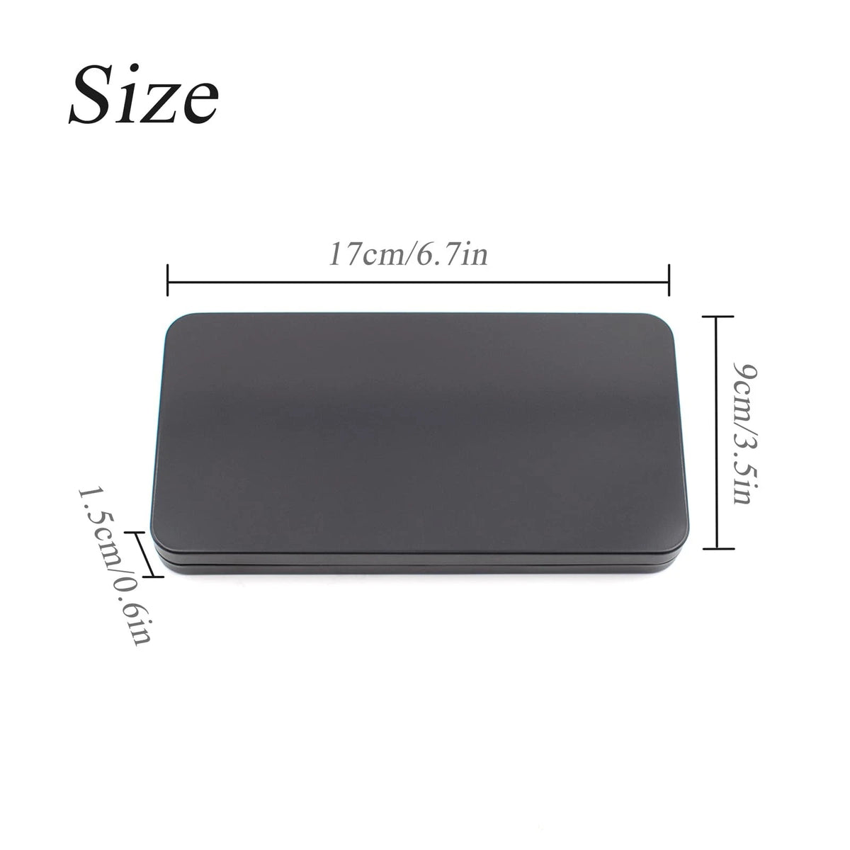 2X Black Metal Cash Box for Various Applications (6.7 x 3.54 x 0.6 inches)