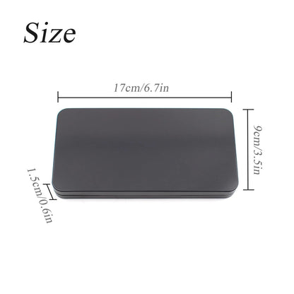 2X Black Metal Cash Box for Various Applications (6.7 x 3.54 x 0.6 inches)