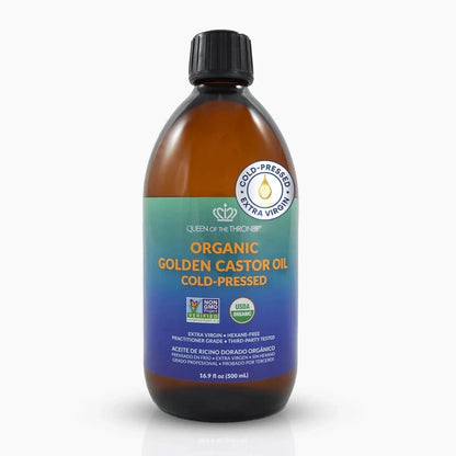 Organic Golden Castor Oil for Various Uses (16.9 Fl Oz)
