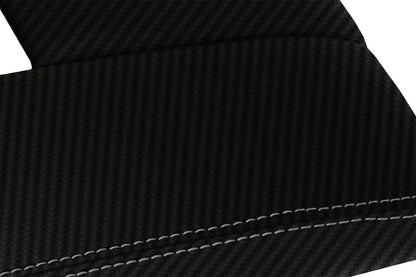 Carbon Fiber Console Lid Armrest Cover for Audi Q7 (2007–2015) Gray Stitch