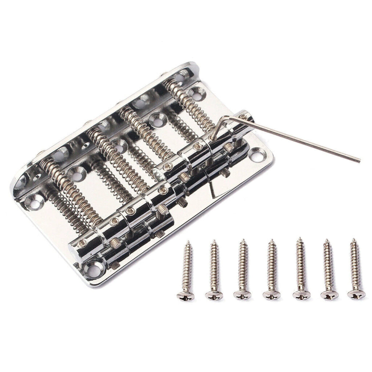 Chrome Zinc Alloy Bridge for Fender Precision Jazz Bass Guitar