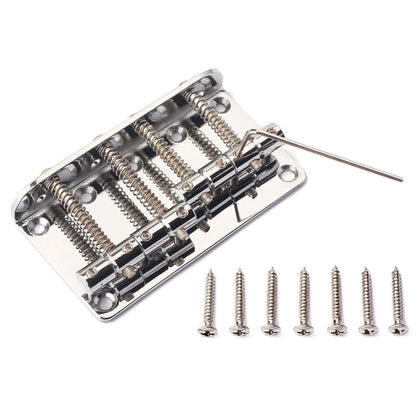 Chrome Zinc Alloy Bridge for Fender Precision Jazz Bass Guitar