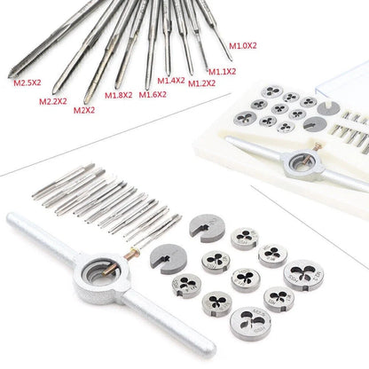 30-Piece Mini Tap & Die Wrench Set M1 M1.1 M1.2 M1.4 M1.6 M1.8 M2 M2.2 M2.5