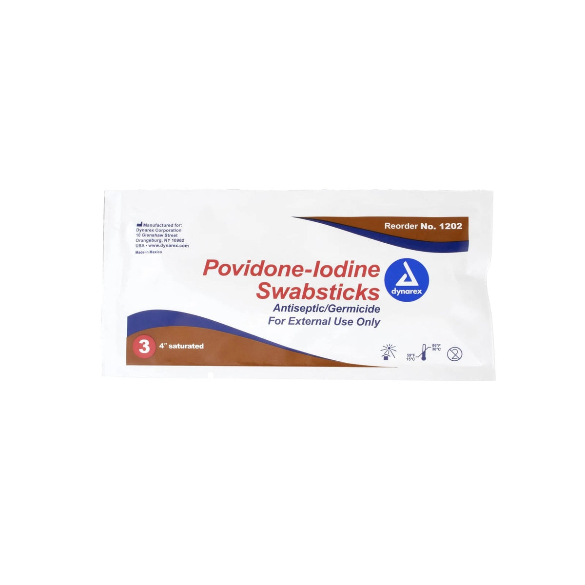 1 Count Povidone Iodine Swabsticks for Medical Use (Pack of 75)