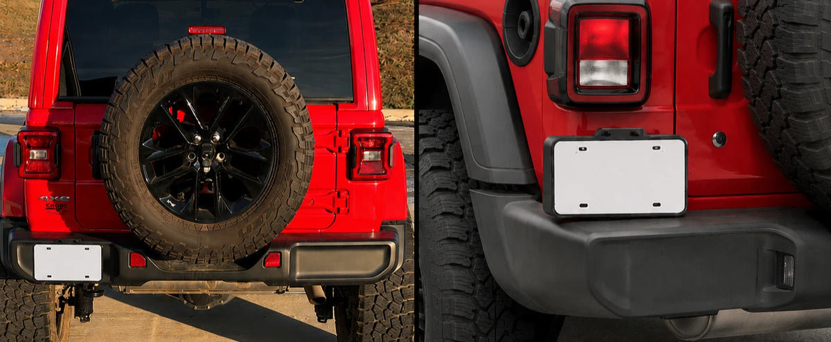 3M Tape-On License Plate Relocation Mount for Jeep Wrangler JL (2018–2026) 11238.16
