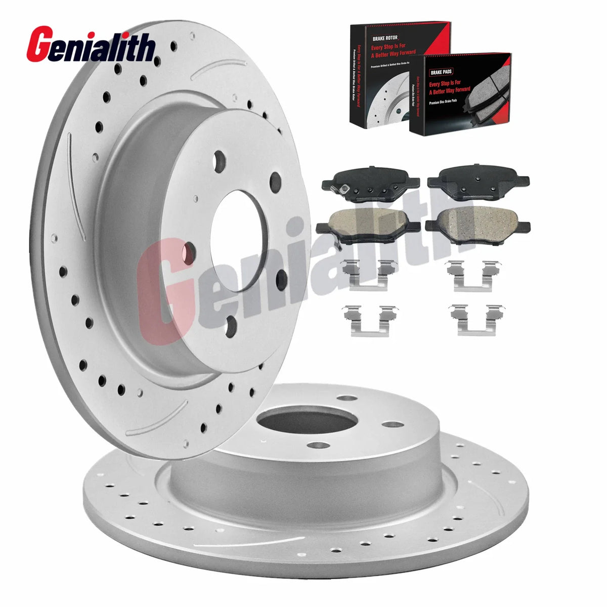 10.63" Rear Drilled Rotors & Ceramic Brake Pads for Pontiac G6 (2005–2010)