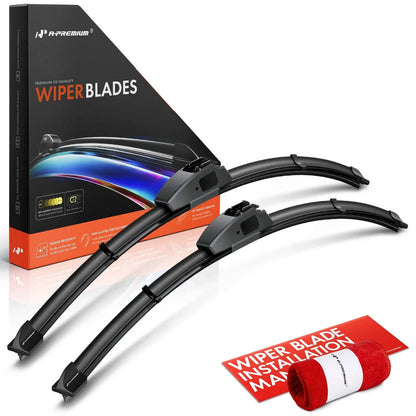 2X Front 24" & 22" Windshield Wiper Blades for Mercedes C-Class BMW X5 (2001–2023)