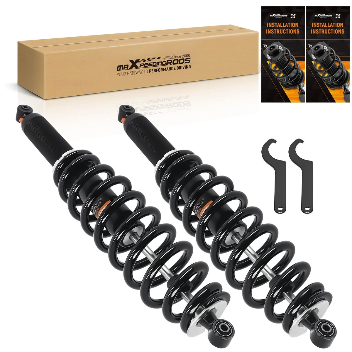 Set of 2 Rear Shocks Strut for Polaris Ranger XP 1000 Crew (2019–2023) U0Y9DN