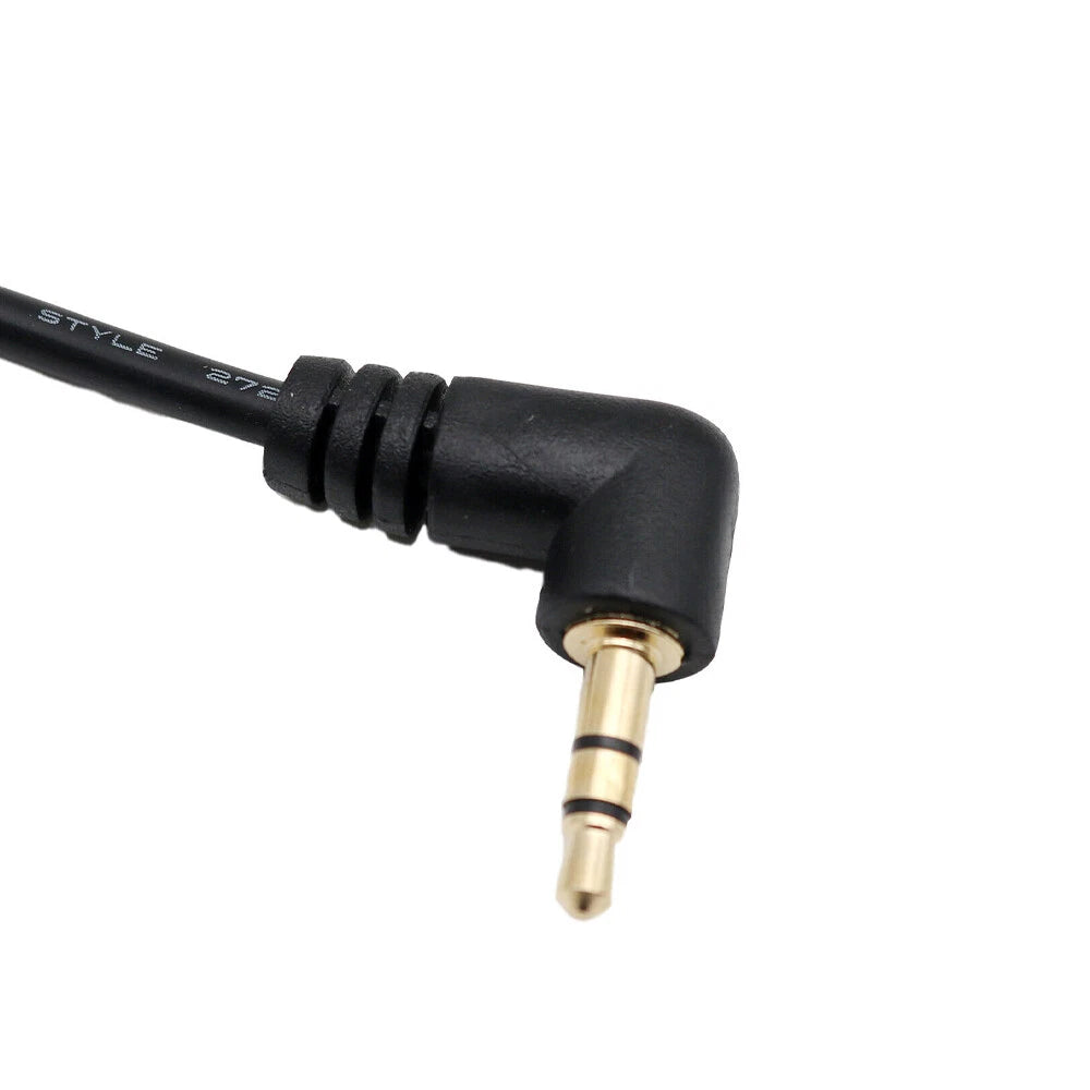 10PC Right Angle 3.5mm Male Stereo AUX Audio Cable for Car