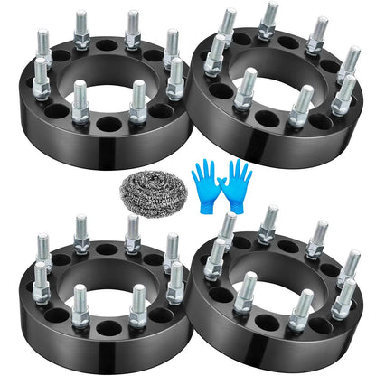1.5-2 Inch 8x170 Wheel Spacers M14x1.5 for Ford F-250 F-350 (2017–2024)