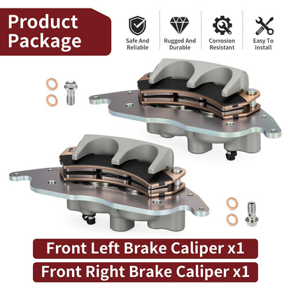 Set of 2 Front Brake Calipers with Pads for Polaris RZR PRO XP 4 (2020–2025) 1913467, 1913468