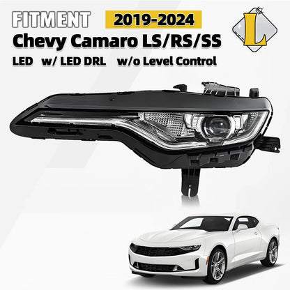 LED Headlight for Chevy Camaro (2019–2024) w/ LED DRL w/o Leveling Left Driver