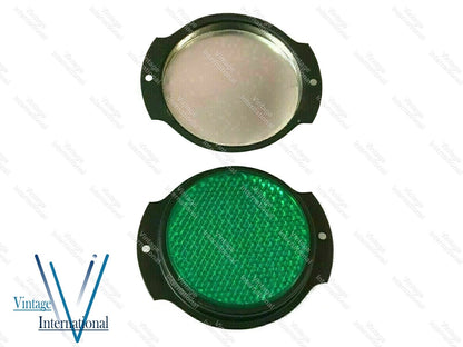 Pair Green Reflector with Black Bezel for Willys M38 M151A1 M35