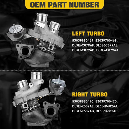 Turbocharger Pair for Ford F150 V6 3.5L (2013–2016)