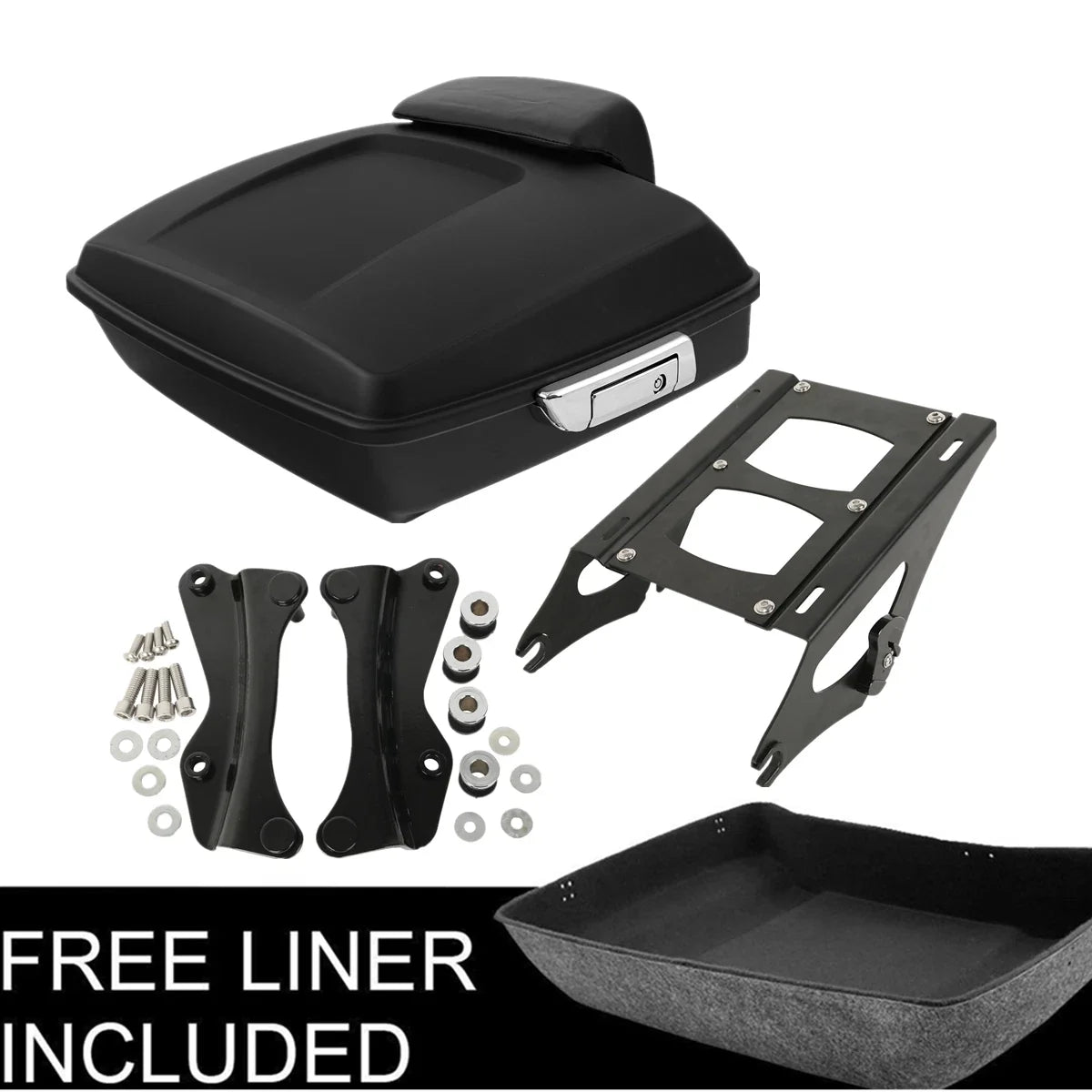 Matt Trunk Backrest Mount Rack for Harley Touring Road Glide (2014–2023)