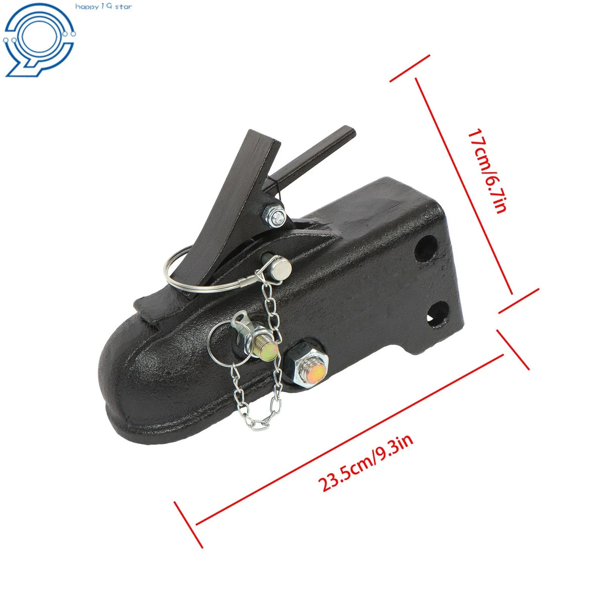 Adjustable Trailer Coupler 15000LBS 2-5/16" for Channel-Mount