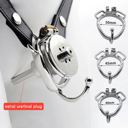 Men Chastity Device Stainless Steel Short Metal Cage Lock