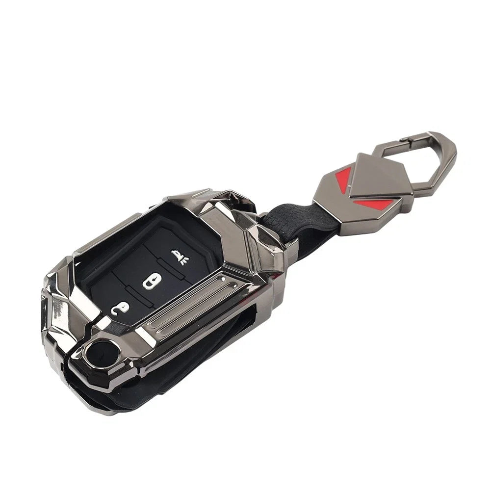 Keyless Remote Key Fob Cover for Jeep Wrangler (2018–2024), Gladiator (2020–2024) Black