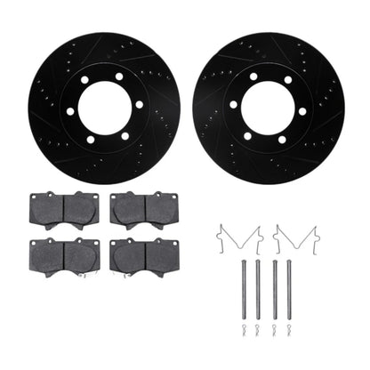 Brake Rotor Set for Toyota Tundra (2000–2006) ALX-PAU-DF-8412-76014-CLA1 Drilled Slotted