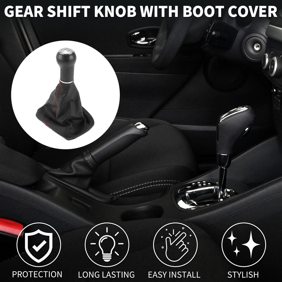 5 Speed Gear Shifter Knob with Cover No. 1J0711113C for Volkswagen Golf (1999–2006)