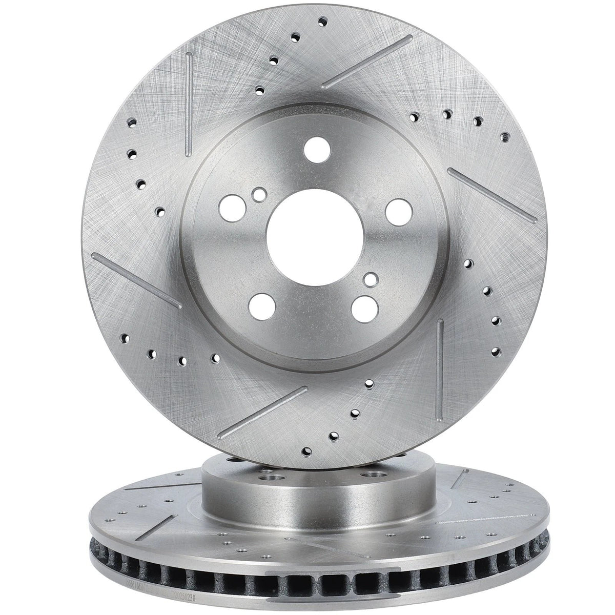 Front Drilled Slotted Brake Rotors for Toyota Corolla (2003–2008)