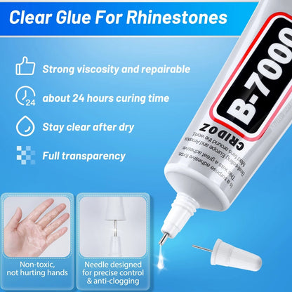 B7000 Jewelry Glue Clear for Rhinestone Craft (3.7 fl oz)
