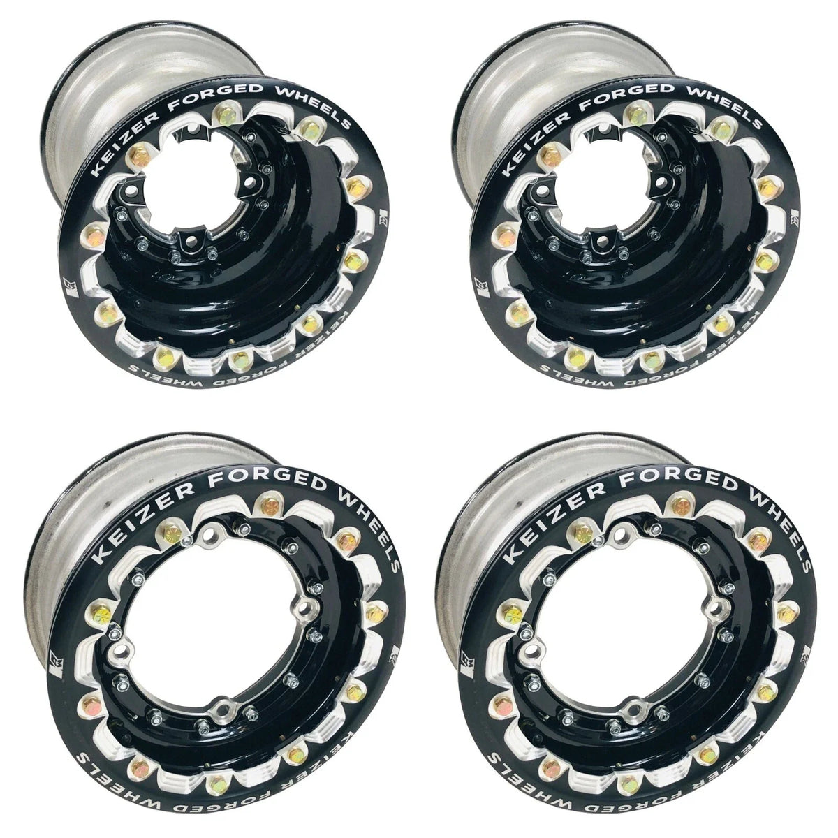 Keizer Racing Forged Dual Beadlock Wheels Set of 2 for Suzuki LTR450 LTZ400 (2006–2023)