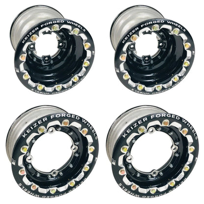 Keizer Racing Forged Dual Beadlock Wheels Set of 2 for Suzuki LTR450 LTZ400 (2006–2023)