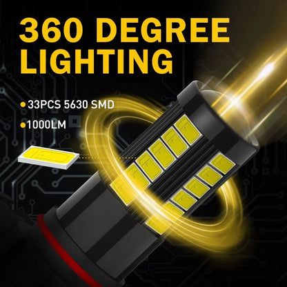 AUXITO PSX24W 2504 33-SMD LED Fog Lights DRL Bulb 6000K for