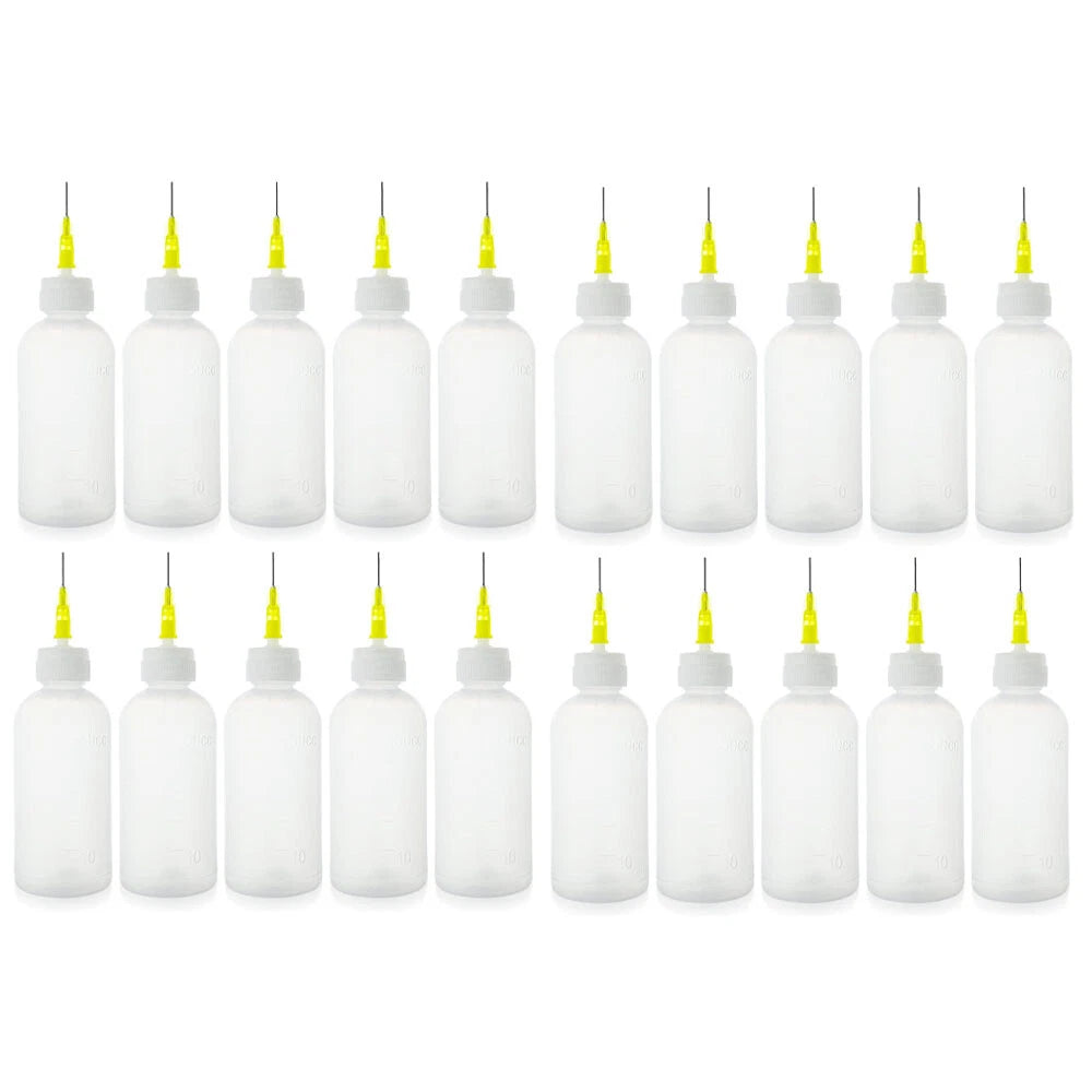 20pcs 50ml Needle Tip Squeeze Bottles for Liquid Glue, Ink, Oil