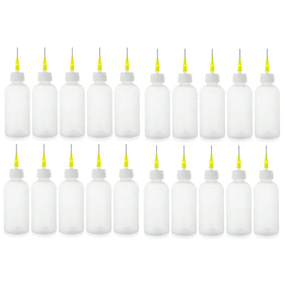 20pcs 50ml Needle Tip Squeeze Bottles for Liquid Glue, Ink, Oil