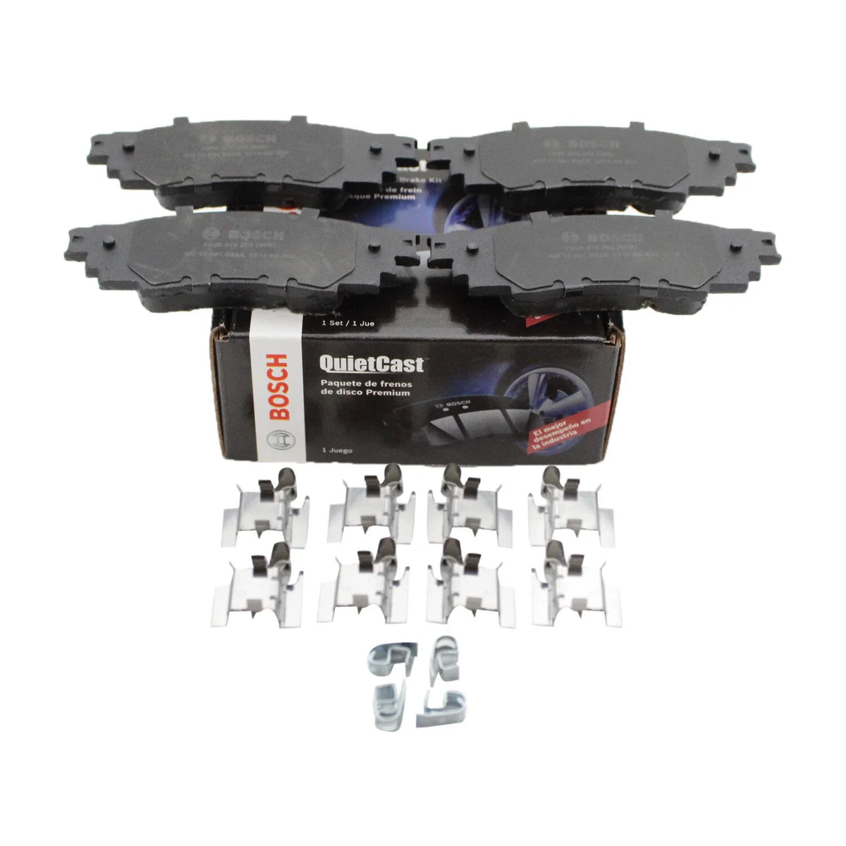Set of 4 Bosch QuietCast Rear Ceramic Brake Pads for ES350 RX350L UX200 Avalon Camry (2007–2023)