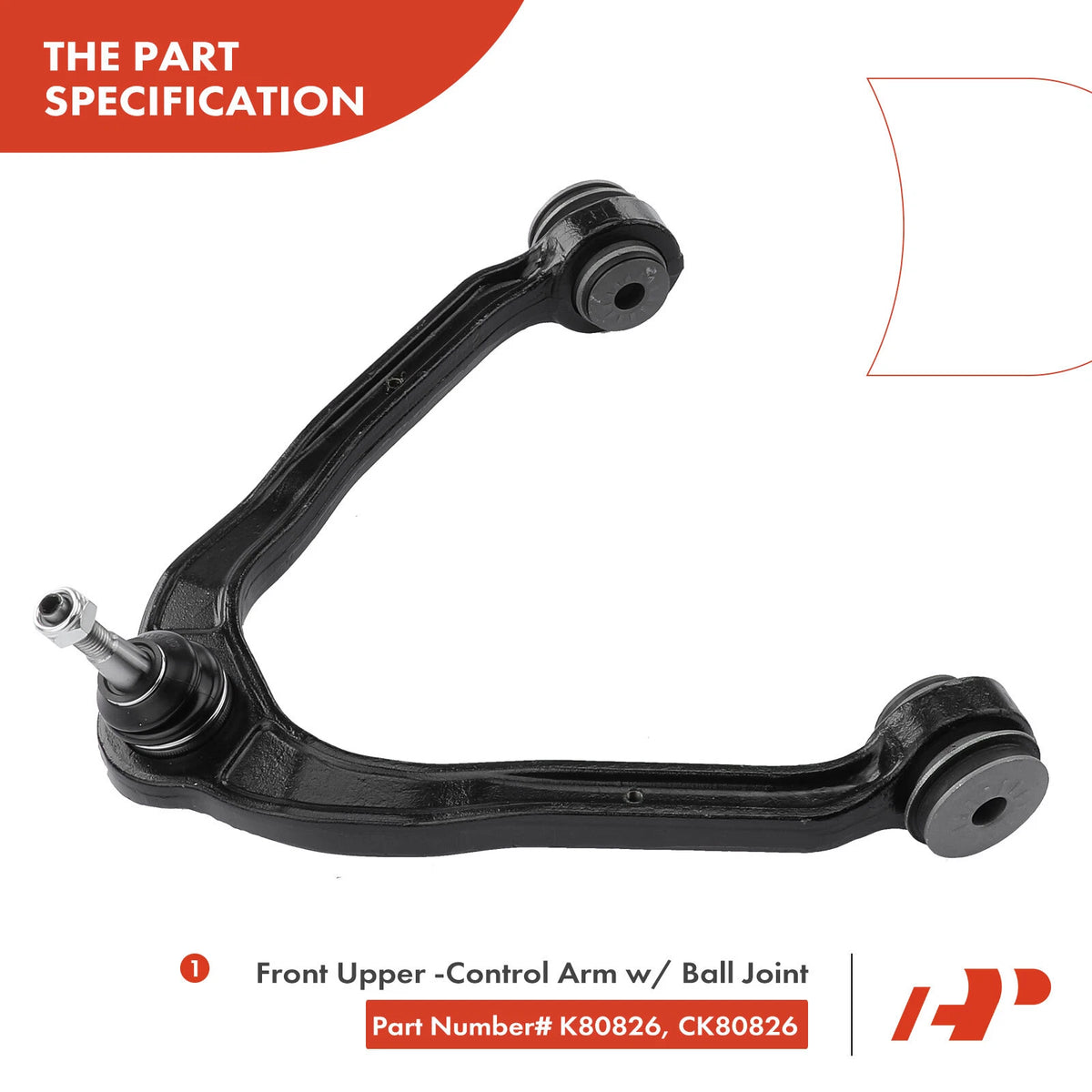 Set of 4 Front Upper Control Arms w/ Ball Joints for Chevy Silverado 1500 (2014–2018) - 15047200, 15864153, K80826, K6539