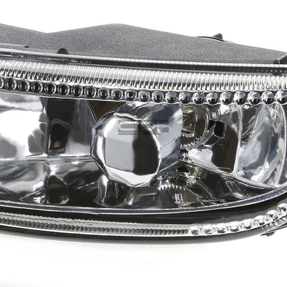Chrome Bumper Fog Light Lamp Set for Toyota Corolla (2001–2002) W/Bulbs