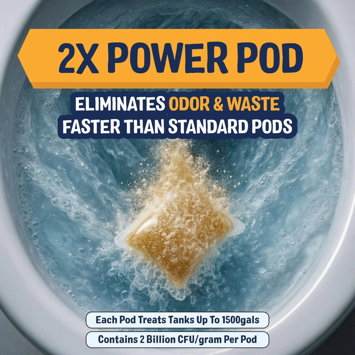 Odor Eliminating Septic Tank Treatment Pods for Septic Systems (Pack of 12)