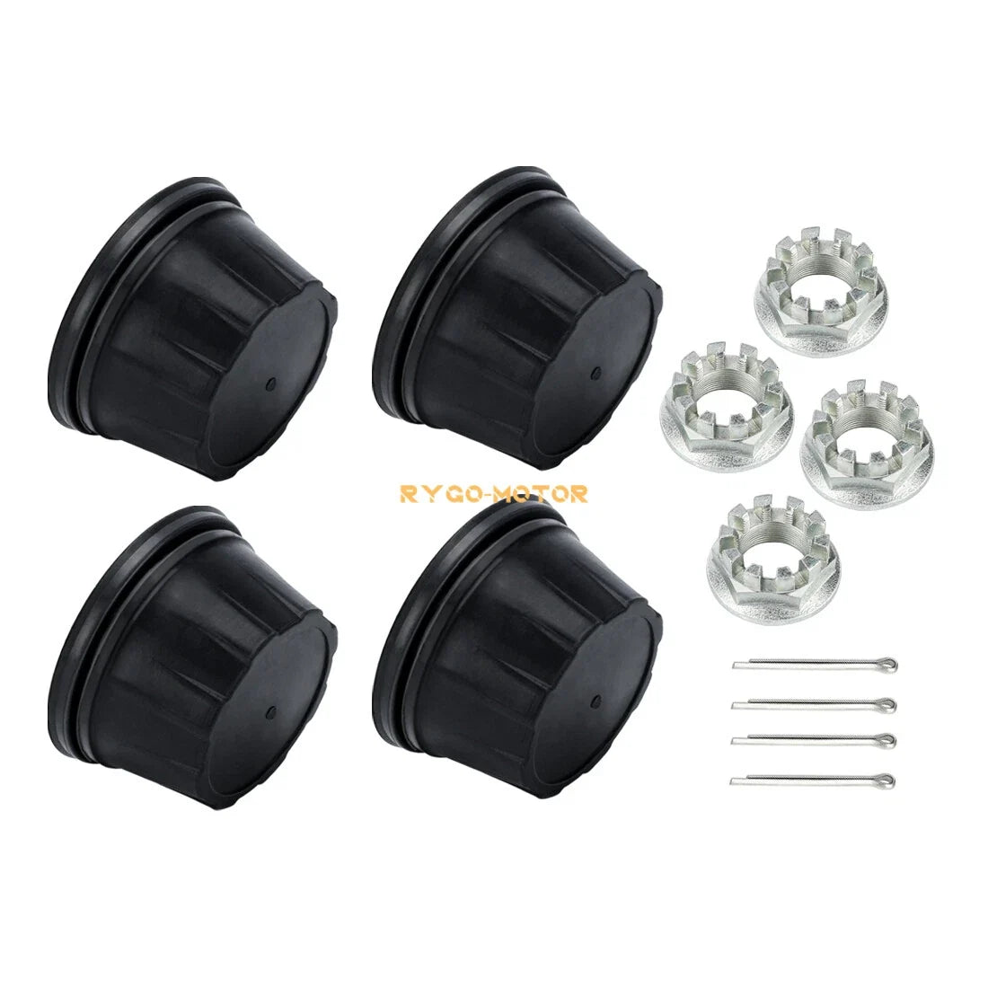 Set of 4 Wheel Center Caps with Nut Kit for Honda Rancher Foreman Rubicon (44732-HC4-000)