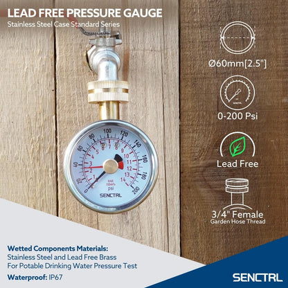 0-200 Psi Water Pressure Gauge for Automotive Applications (0-200 psi)