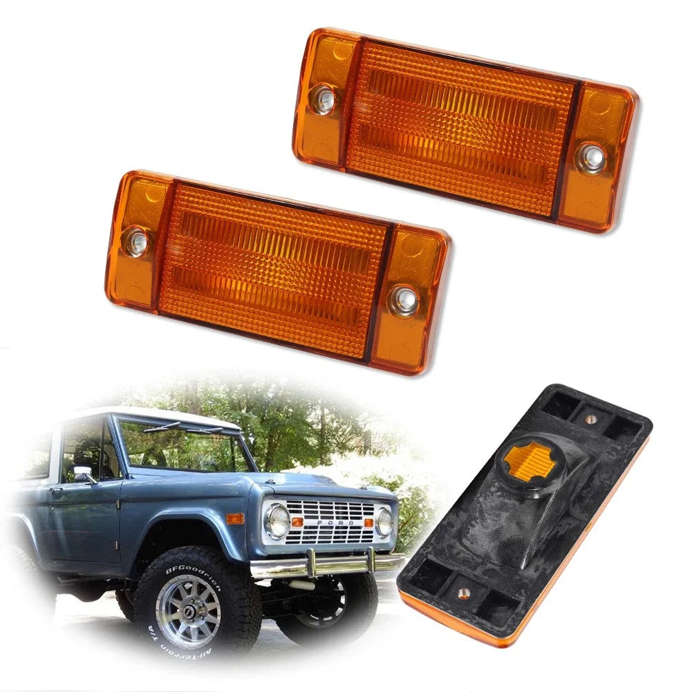 Front Side Marker Lights for Ford F-Series (1970–1972) Amber Lens