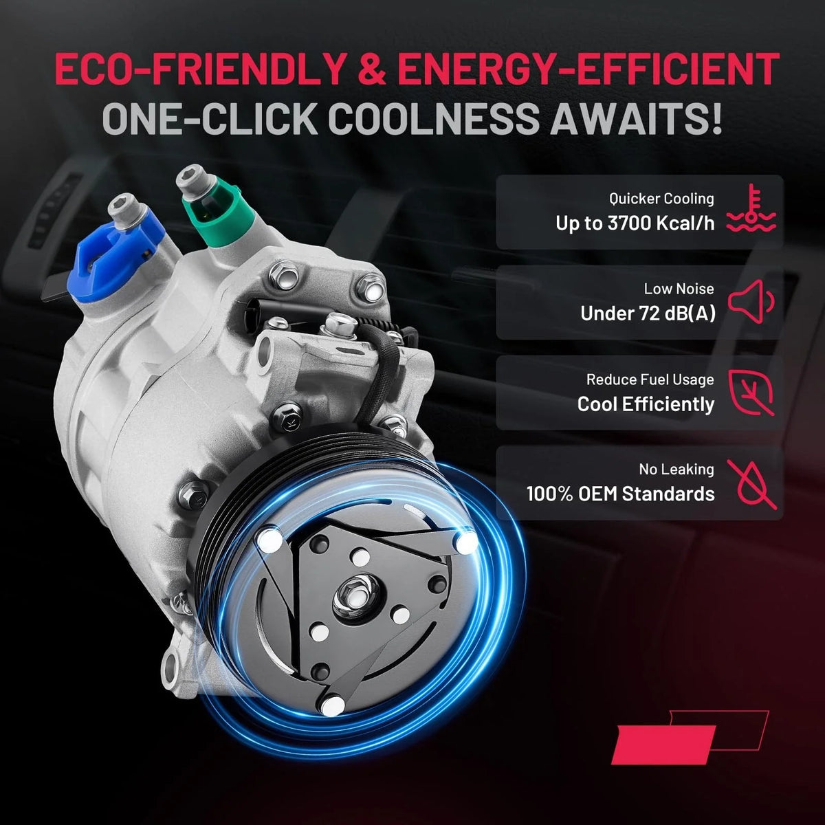 A/C Compressor and Clutch for BMW X5 3.0L (2003–2006) CO 10837C