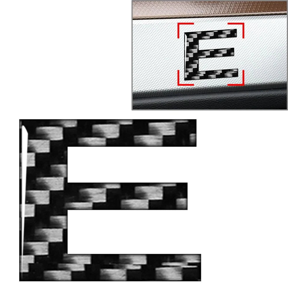 Carbon Black Door Wall Window Badge Emblem Decals for