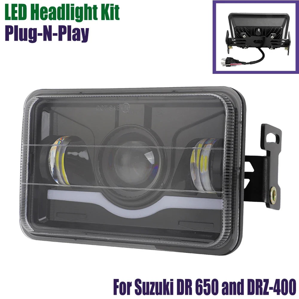 LED Headlight Kit for Suzuki DR650 DR-Z400 (Plug and Play)