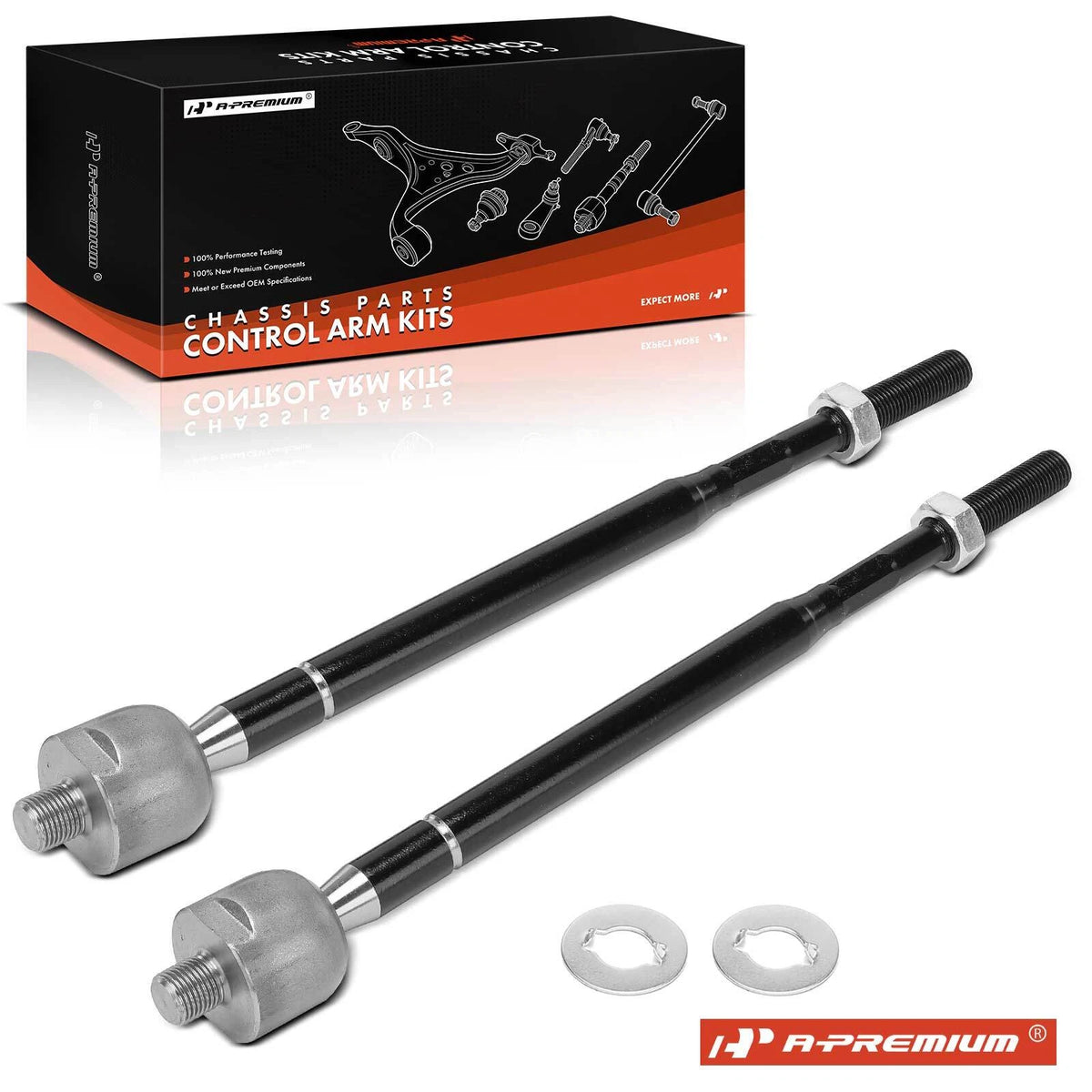 2X Front Inner Tie Rod End Kit for Honda Odyssey (2011–2017) TI59250PR, TA3110, 53010TK8A01, EV800909
