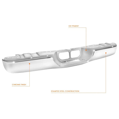 Rear Bumper Face Bar Replacement Chrome for Toyota Tundra (2000–2006)