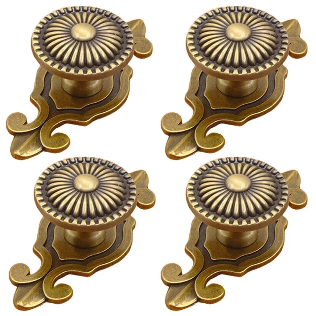 Set of 4 Vintage Retro Mushroom Cabinet Knobs