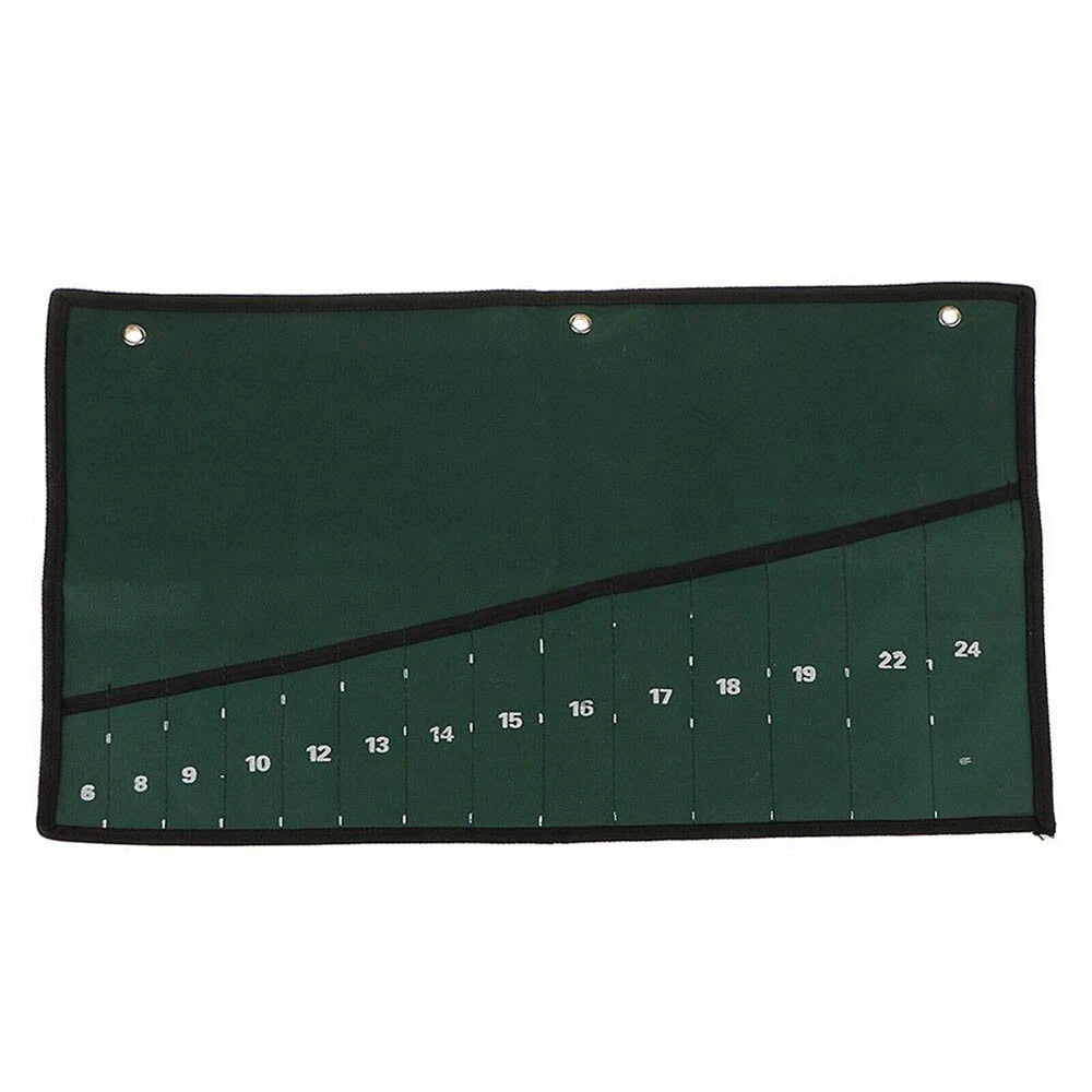 8 Pocket Canvas Roll Up Wrench Organizer Bag for Automotive Tools