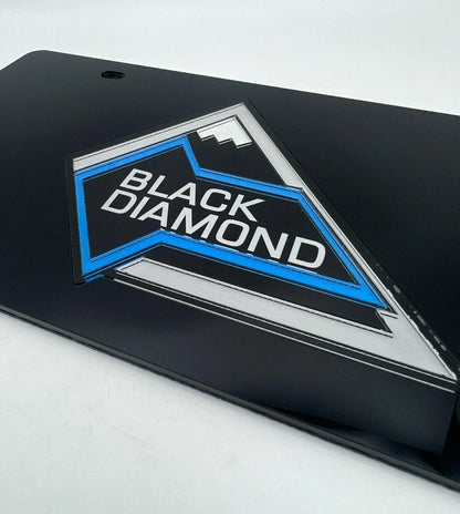 Acrylic Premium Black License Plate for Ford Bronco Black Diamond Badge