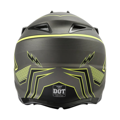 Full Face DOT Helmet for Motorcycle ATV Dirt Bike Racing (Adult)