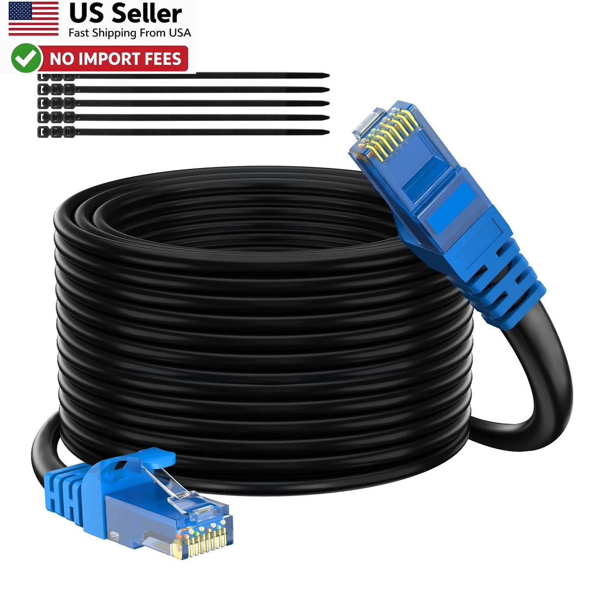 250ft Outdoor Ethernet Cable for (RJ45, Waterproof)