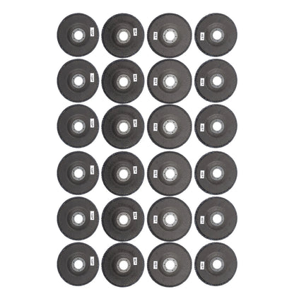 24 PCS Flap Discs T29 40/60/80/120 Grit 4.5" for Angle Grinder